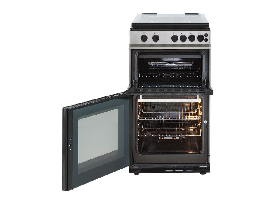 Belling 2Nd  Image 50Cm  Gas  Twin  Cavity  Cooker With  Glass  Lid