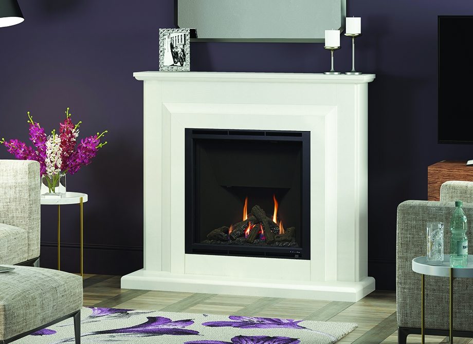 Orieta 900 Gas Fireplace White