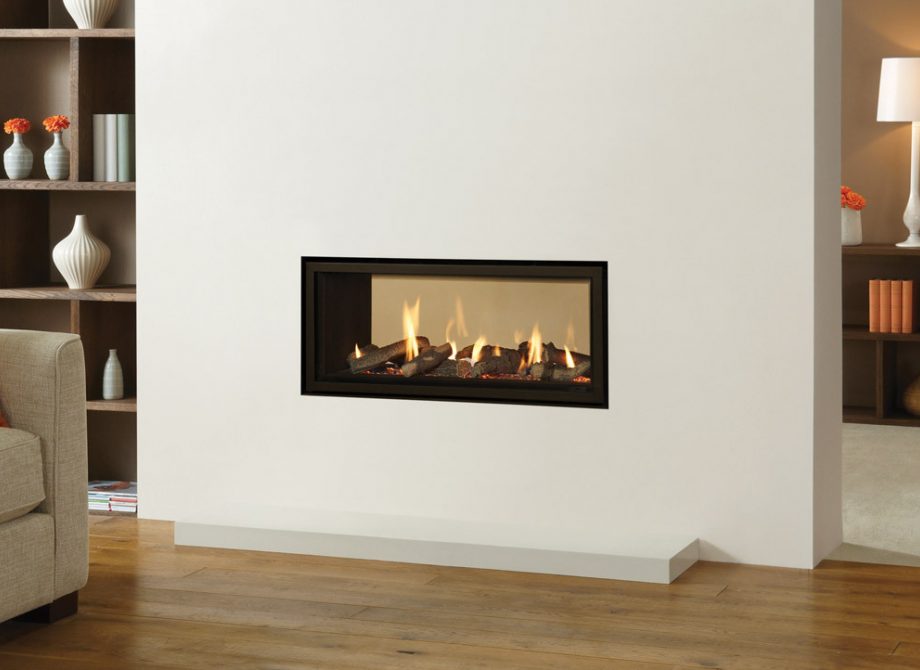 Studio 2 Duplex Edge Gas Fire With Black Reeded Lining