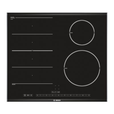 Bosch Series 8 Induction Hob Black Glass With Stainless Steel Trim